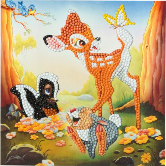 CCK-DNY804 3D Crystal Art Card Bambi 18 x 18 001