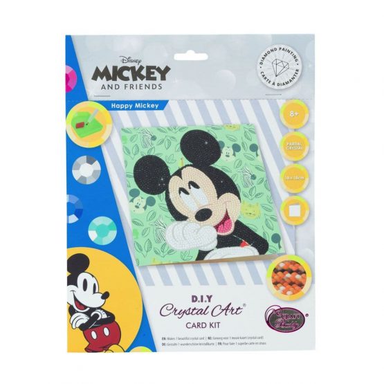 CCK-DNY805 3D Crystal Art Card Happy Mickey 18 x 18 001