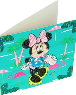 CCK-DNY807 3D Crystal Art Card Minnie on Holiday 18 x 18 001
