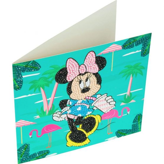 CCK-DNY807 3D Crystal Art Card Minnie on Holiday 18 x 18 001
