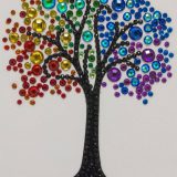 CCK 10 x15b5 Rainbow Tree Partial Crystal Art Card 001