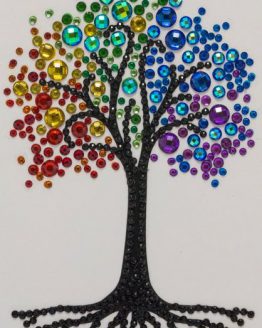 CCK 10 x15b5 Rainbow Tree Partial Crystal Art Card 001