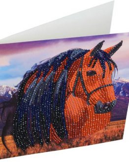CCK-A70 Horse Partial Crystal Art Card 001