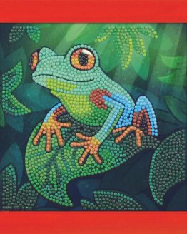 CAFBL-10 Tree Frog Kikker Crystal Art Frame 16 x 16 001