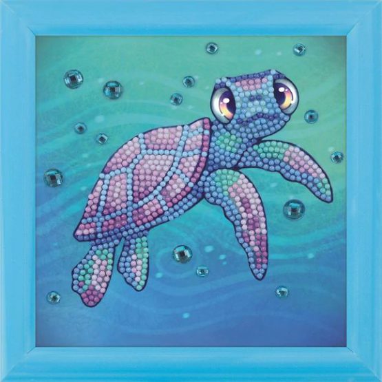 CAFBL-12 Sea Turtle Crystal Art Frame 16 x 16 001
