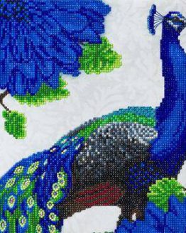 CAK-A118M Flowering Peacocks Crystal Art 30 x 30 full 001