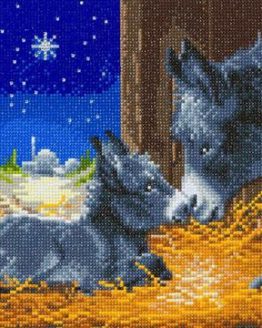 CAK-A119M Little Donkey Crystal Art 30 x 30 full 001