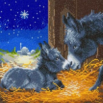 CAK-A119M Little Donkey Crystal Art 30 x 30 full 001