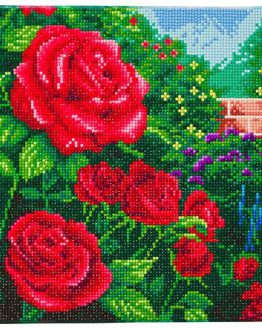 CAK-TK1M Perfect Red Rose Crystal Art 30 x 30 full 001