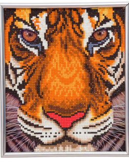 CAM-28 Crystal Art Diamond Painting Tiger Face 001