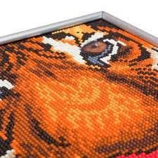 CAM-28 Crystal Art Diamond Painting Tiger Face 001