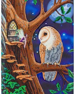 CANJ-1 Crystal Art Notebook Owl and Fairy Tree 001