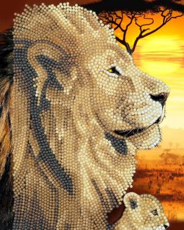 CANJ-16 Crystal Art Notebook Lions of the Savanah 001