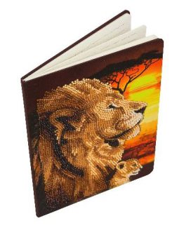 CANJ-16 Crystal Art Notebook Lions of the Savanah 001