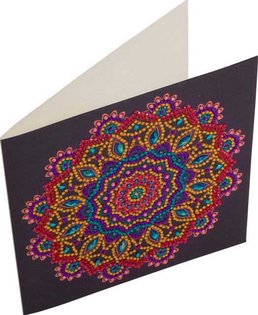 CCK-A75 Purple Mandala Partial Crystal Art Card 001