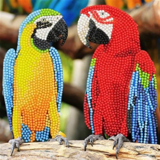 CCK-A76 Parrot Friends Partial Crystal Art Card 001