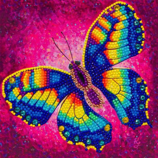 CCK-A79 Change Butterfly Partial Crystal Art Card 001