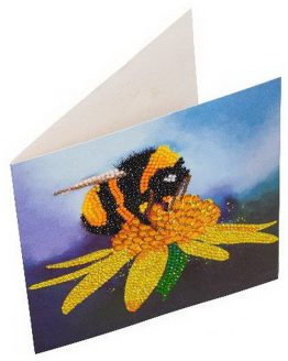 CCK-A81 Bumblebee Bij Partial Crystal Art Card 002