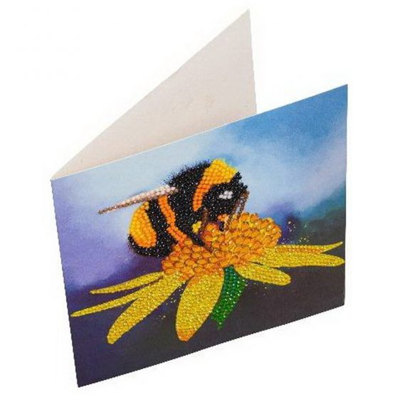 CCK-A81 Bumblebee Bij Partial Crystal Art Card 002