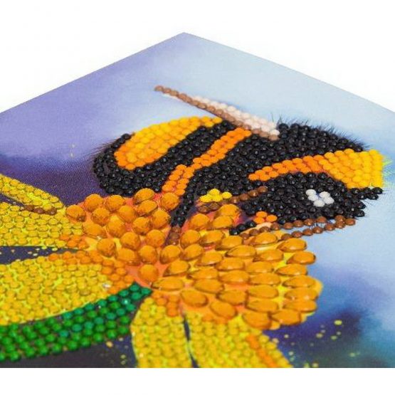 CCK-A81 Bumblebee Bij Partial Crystal Art Card 002