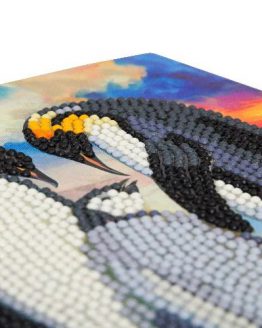 CCK-A83 Penguen Family Pinguin Partial Crystal Art Card 001