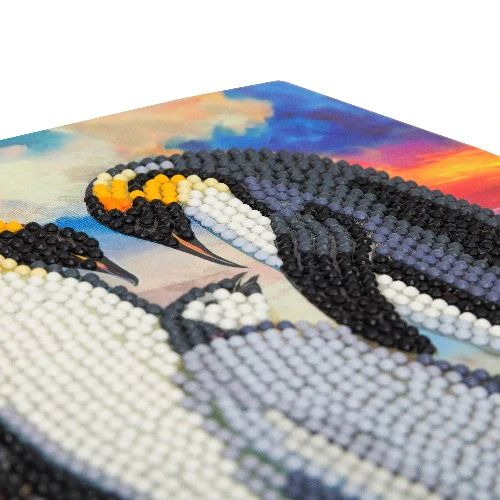 CCK-A83 Penguen Family Pinguin Partial Crystal Art Card 001