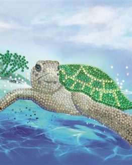 CCK-A84 Turtle Paradise Schildpad Partial Crystal Art Card 001