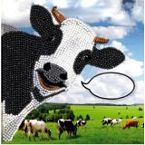 CCK-IT1 Funny Cow Crystal Art Card 001