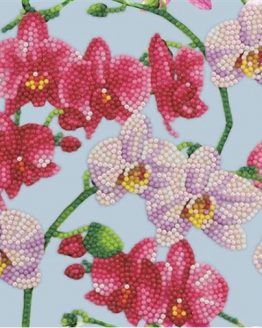 CCK-IT8 Watercolor Orchids Orchideeen Crystal Art Card 001