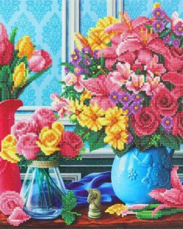 CAK-A126L Beautifull Blooms Bloemen Crystal Art 50 x 40 full 001