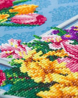 CAK-A126L Beautifull Blooms Bloemen Crystal Art 50 x 40 full 001