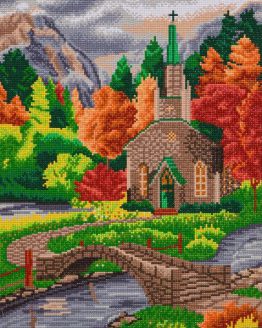 CAK-A149L Church by the River Crystal Art 40 x 50 full 001