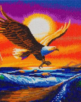 CAK-A155L Sunset Eagles Crystal Art 50 x 40 full 001