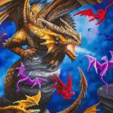 CAK-AST13 Dragon Clan Crystal Art 40 x 50 partial 001