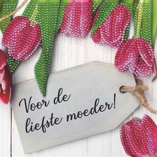 Diamond Painting kaarjte versturen CCK-IT7-Liefste-Moeder-Crystal-Art-Card-001