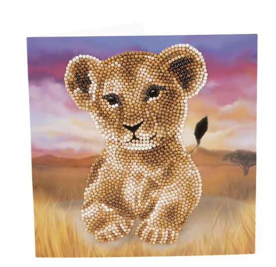 Crystal Art Card Lion Cub CCK-A122 1
