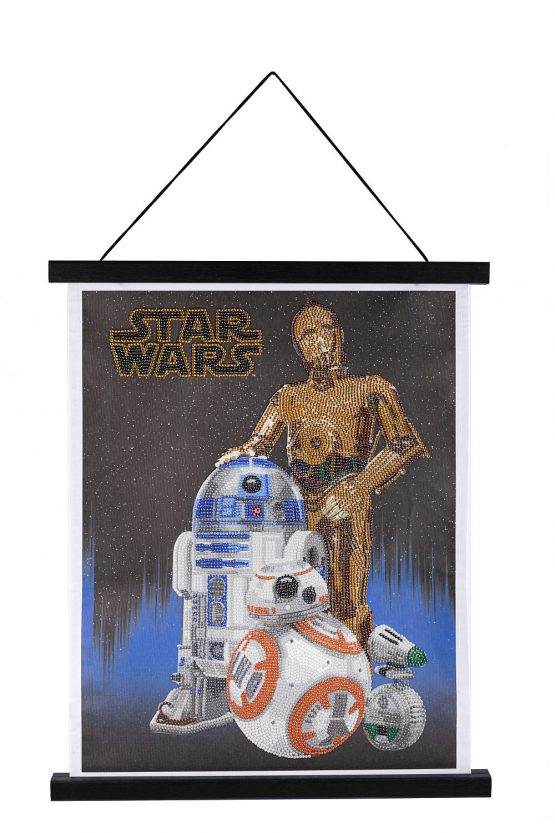 Crystal Art Scroll Kit Droids CAS-SWS901L 35 x 45cm