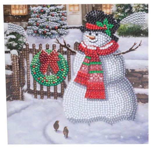 Smiling Snowman 18 x 18 kaart CCK-XM140